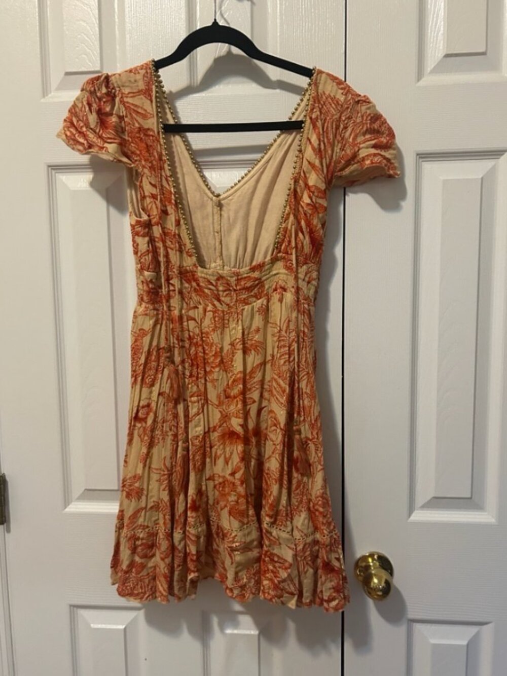 Orange French Sun Dress - Picture 2 of 4